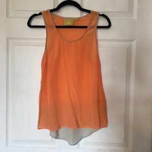 High low Maeve Silk Tank Top